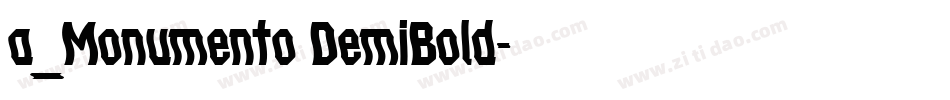 a_Monumento DemiBold字体转换